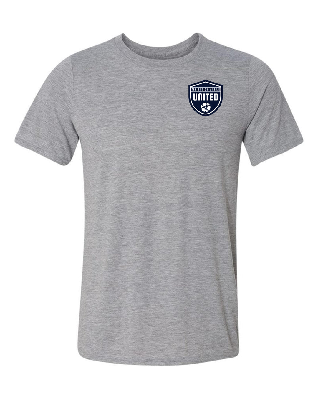 Madisonville United Short-Sleeve T-Shirt Madisonville United Spiritwear Sport Grey Left Chest 3.5" - Third Coast Soccer