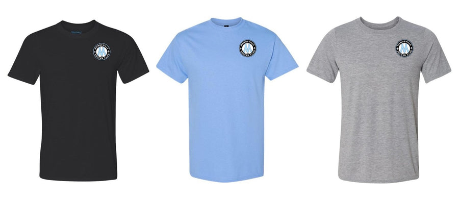 MSC Shield Short Sleeve T-Shirt - Black, Grey Or Light Blue MSC Spiritwear - Third Coast Soccer
