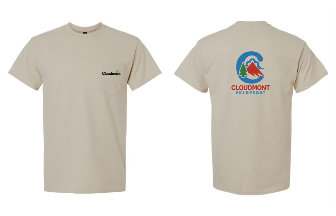 Cloudmont Ski Resort Short-Sleeve Pocket T-Shirt C CSR Sand Youth Small - Third Coast Soccer