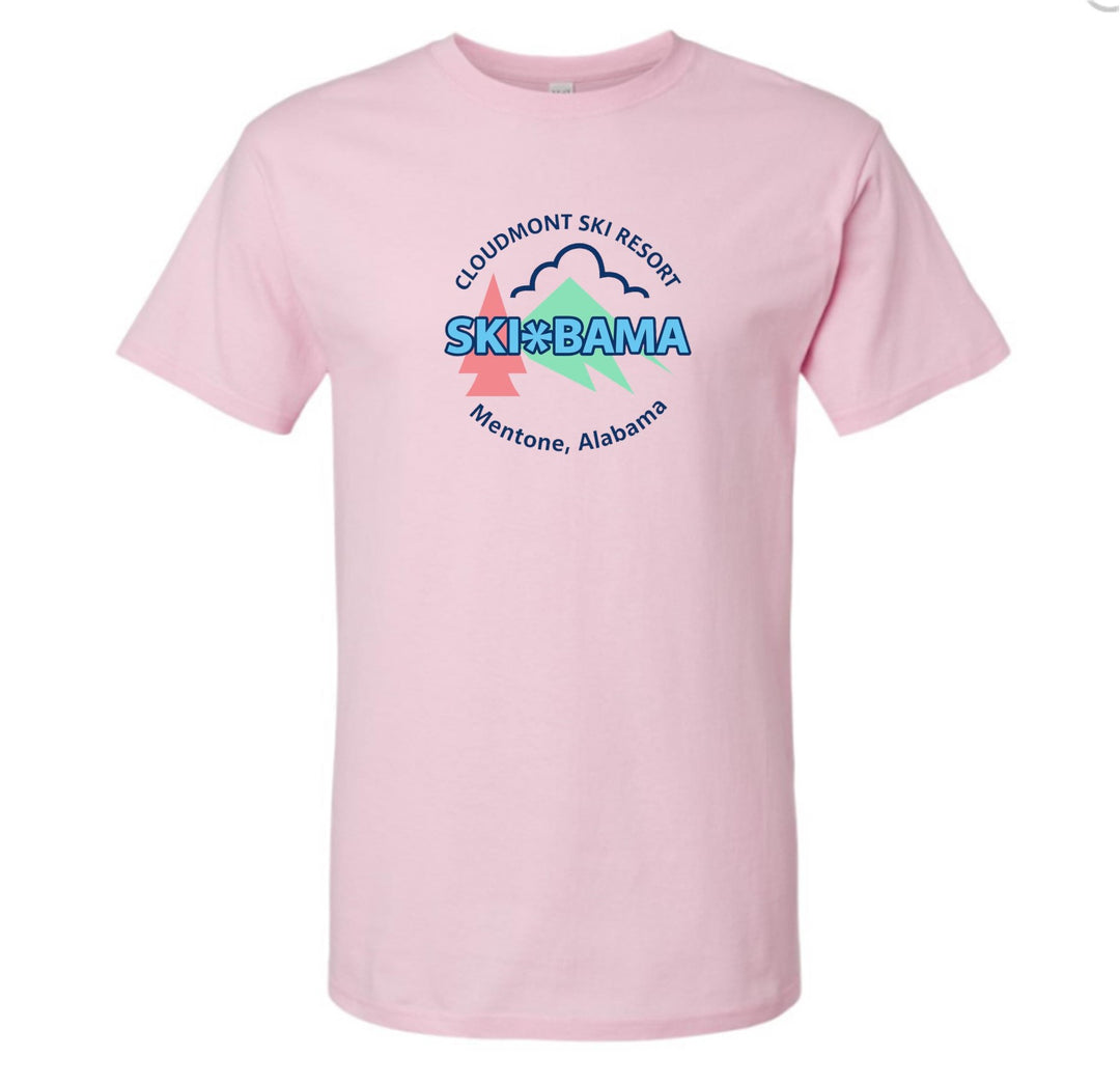 Cloudmont Ski Resort Ski Bama Short-Sleeve T-Shirt CSR Ski Bama Light Pink Youth Small - Third Coast Soccer