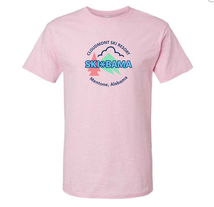 Cloudmont Ski Resort Ski Bama Short-Sleeve T-Shirt CSR Ski Bama Light Pink Youth Small - Third Coast Soccer