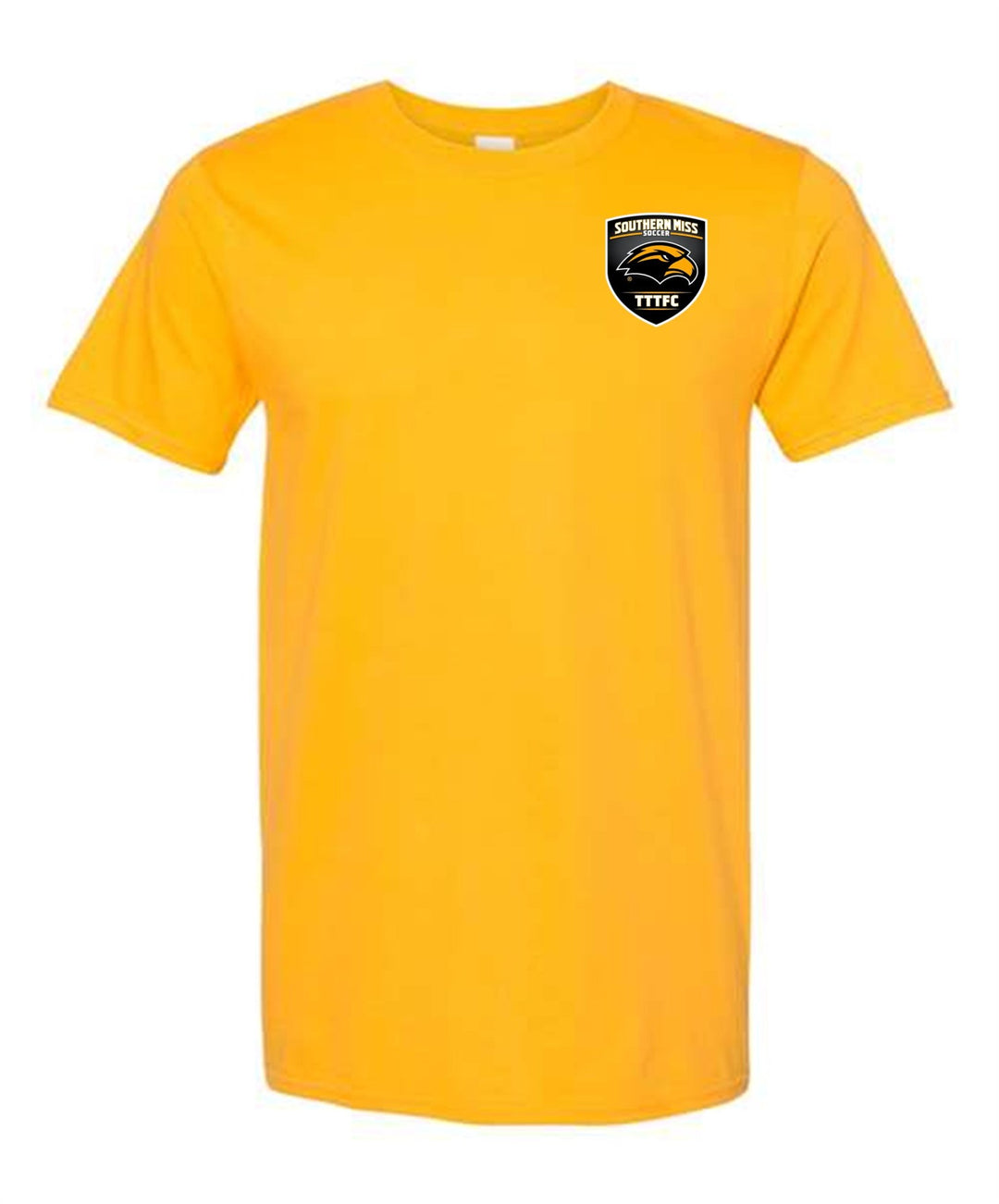 Southern Miss Short-Sleeve T-Shirt Southern Miss Gold Mens Small - Third Coast Soccer