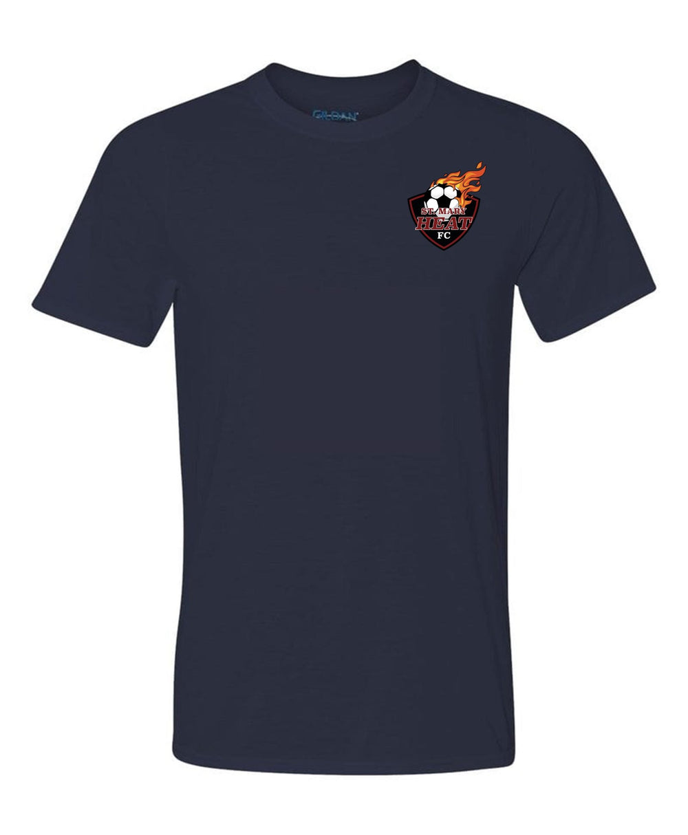 St. Mary Heat Short-Sleeve T-Shirt St. Mary Spiritwear Navy Youth Small - Third Coast Soccer
