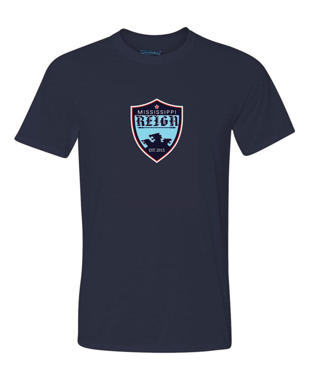 Mississippi Reign Logo Short-Sleeve T-Shirt MS Reign Navy Mens Small - Third Coast Soccer