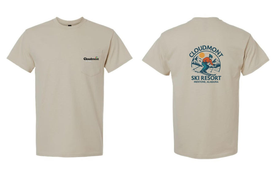 Cloudmont Ski Resort Short-Sleeve Pocket T-Shirt Cloudmont Ski Resort - Third Coast Soccer