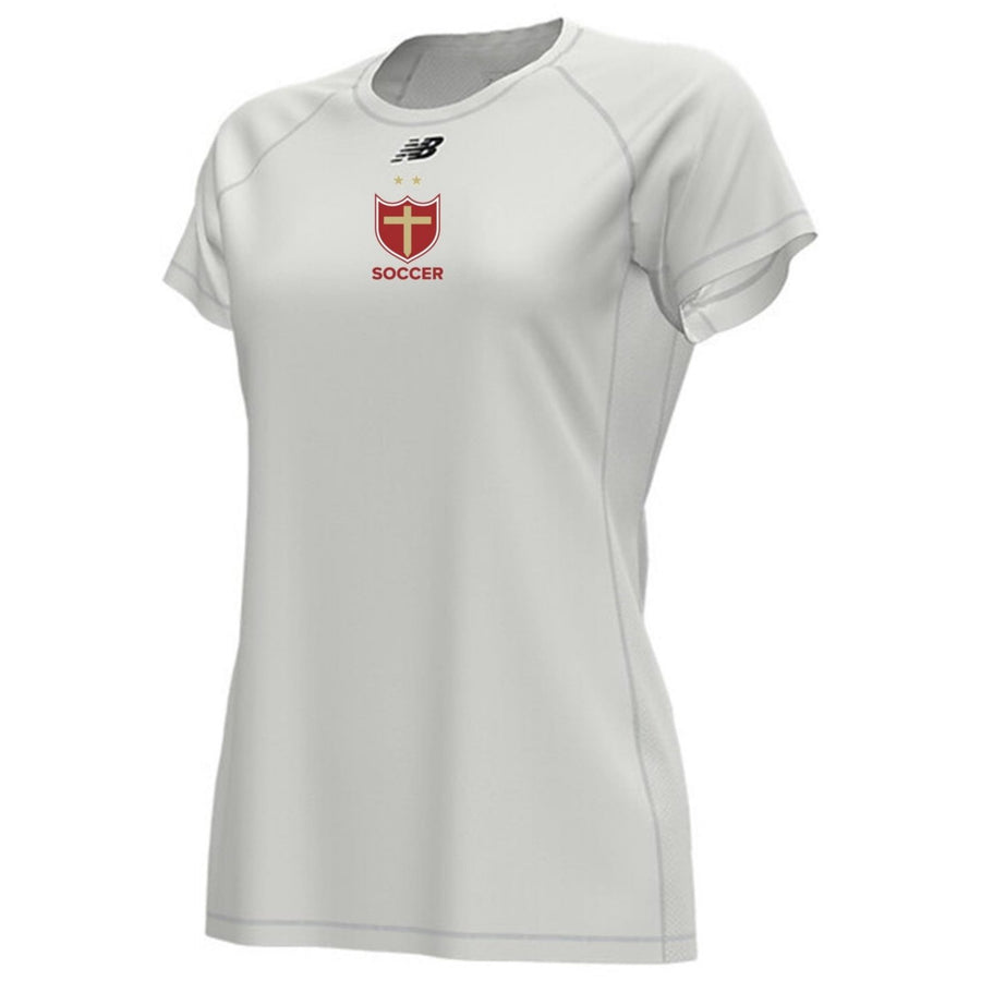 New Balance Brother Martin Women's Raglan Tech Tee - White Brother Martin 24   - Third Coast Soccer