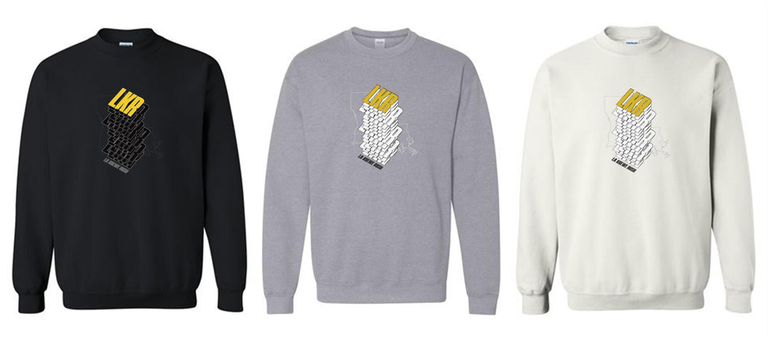 LA Krewe Rush Crewneck Stack - Black, Sport Grey or White LA Krewe Rush Spiritwear - Third Coast Soccer