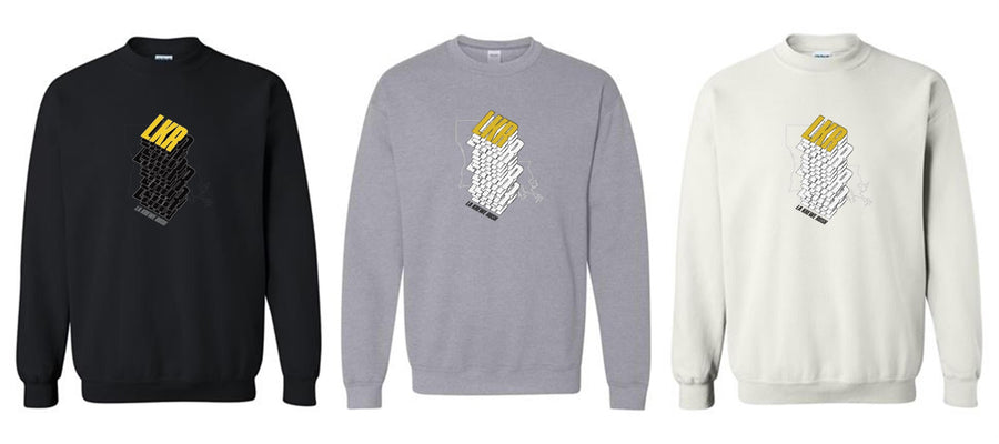 LA Krewe Rush Crewneck Stack - Black, Sport Grey or White LA Krewe Rush Spiritwear - Third Coast Soccer