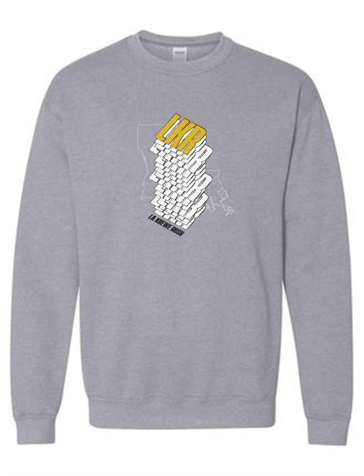 LA Krewe Rush Crewneck Stack - Black, Sport Grey or White LA Krewe Rush Spiritwear Sport Grey Mens Small - Third Coast Soccer