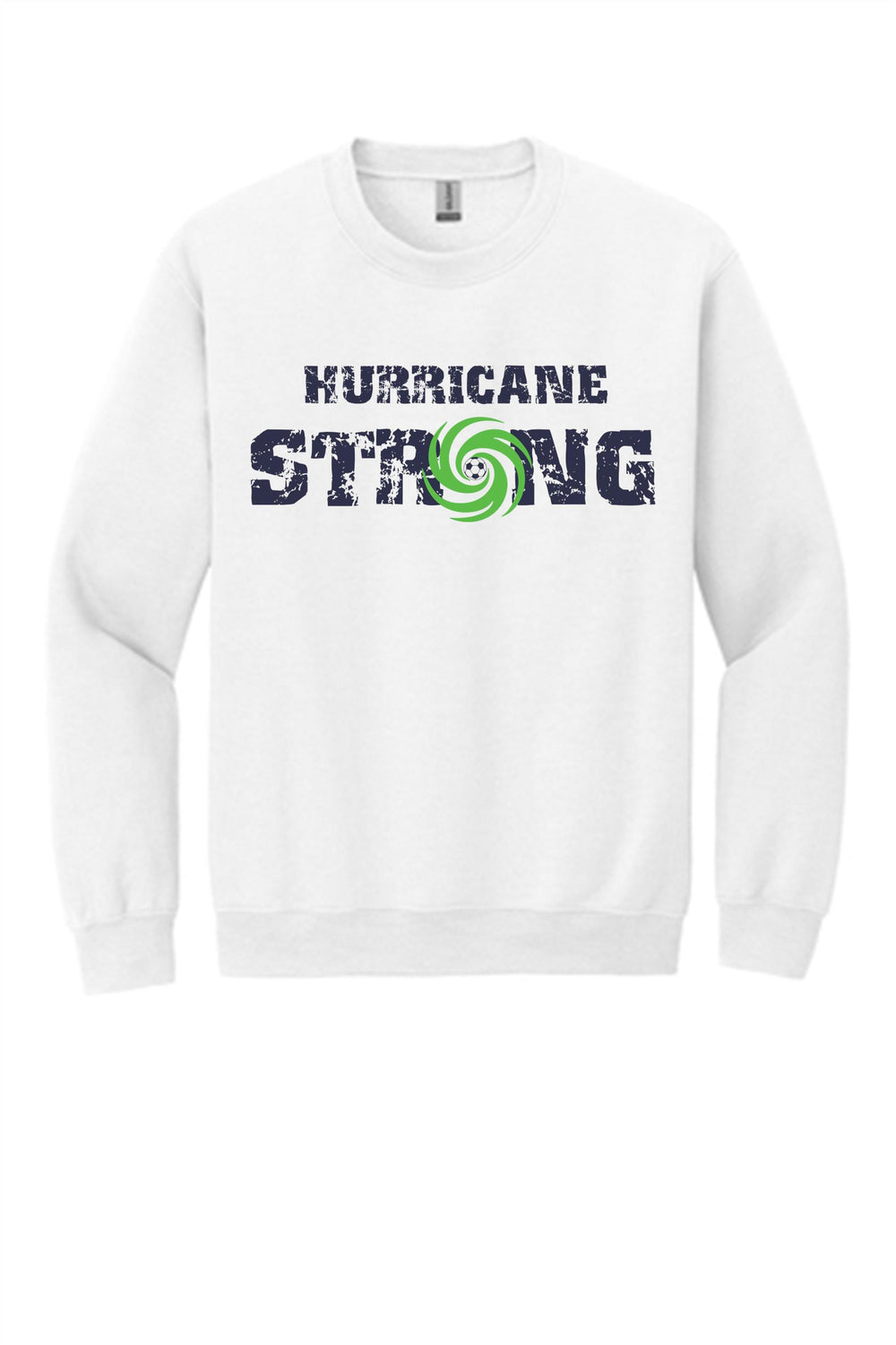 PVHS Soccer Hurricane Strong Sweatshirt Prairieville High School White Mens Small - Third Coast Soccer