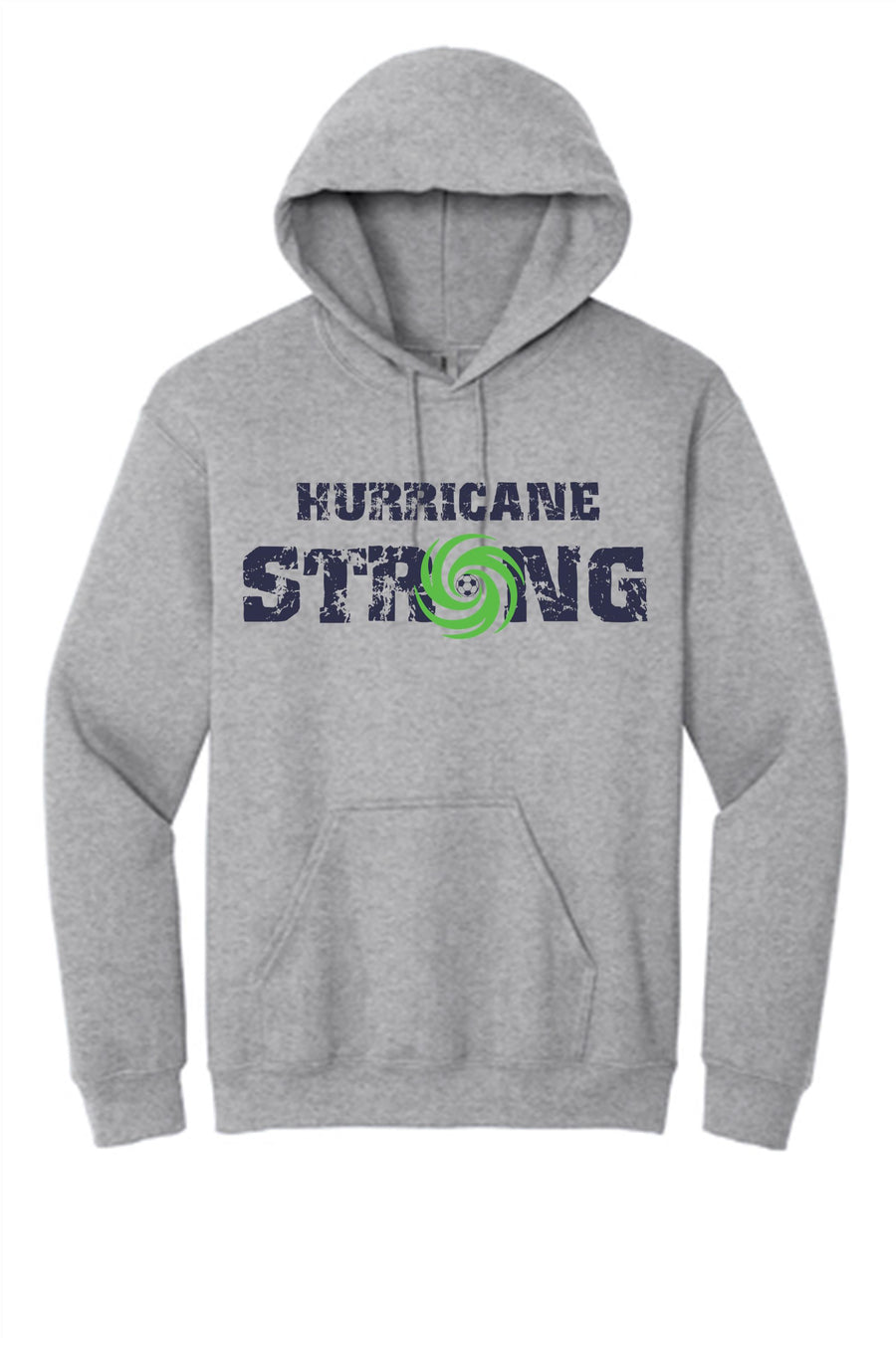 PVHS Soccer Hurricane Strong Hoody Prairieville High School Sport Grey Mens Small - Third Coast Soccer