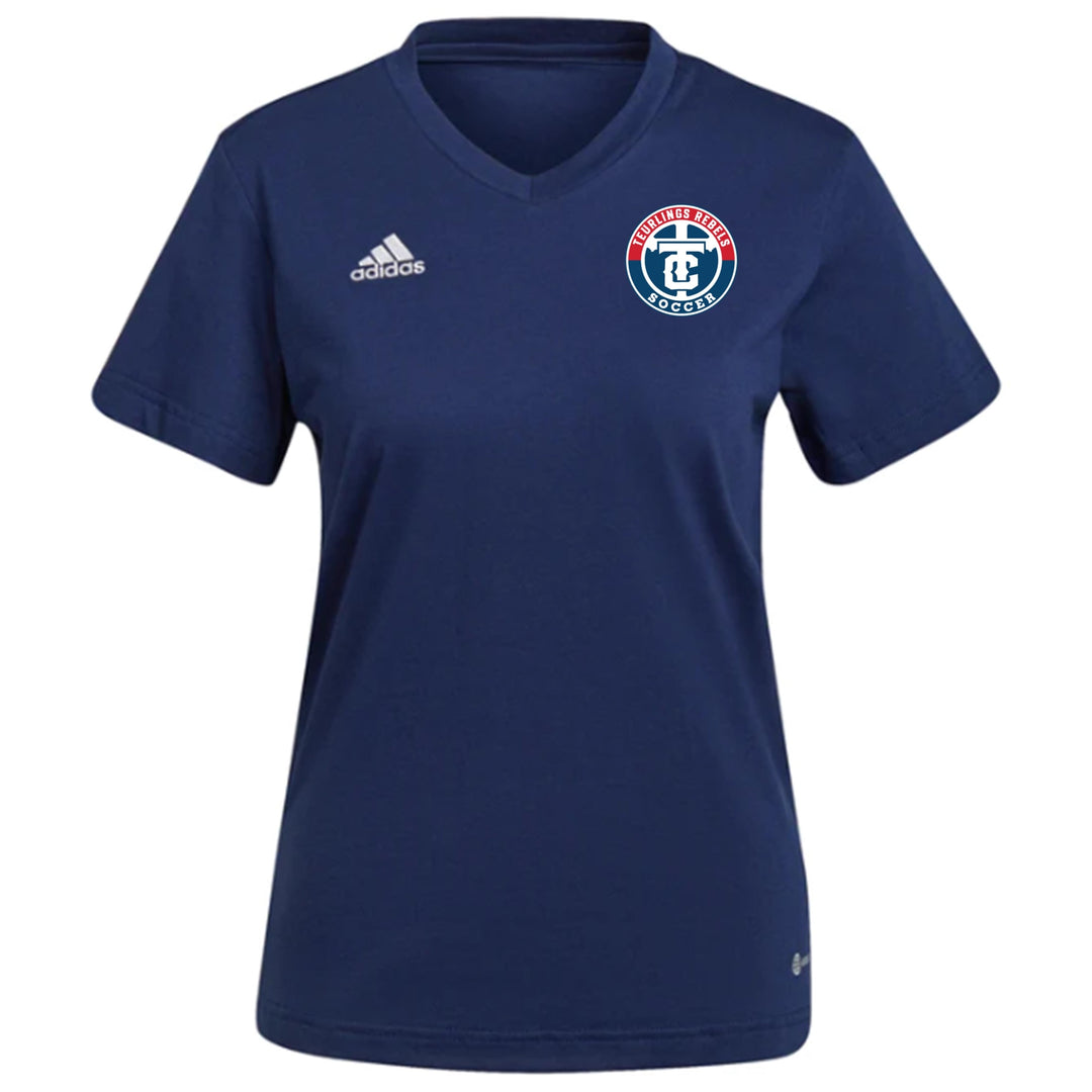 adidas Teurlings Women's Entrada 22 Crew Neck Poly Tee - Navy TCHS 23   - Third Coast Soccer