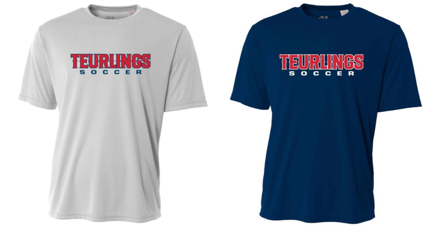 A4 Teurlings Men's Short-Sleeve Performance Shirt - Navy or Silver TCHS 23   - Third Coast Soccer