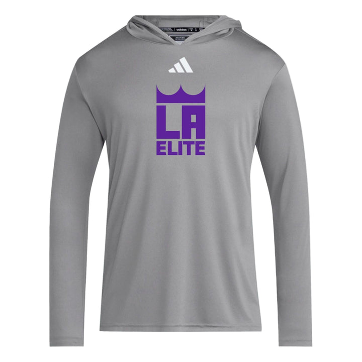 adidas Louisiana Elite Crown D4T LS Hoody Louisiana Elite Spiritwear Team Grey/White Mens Small - Third Coast Soccer