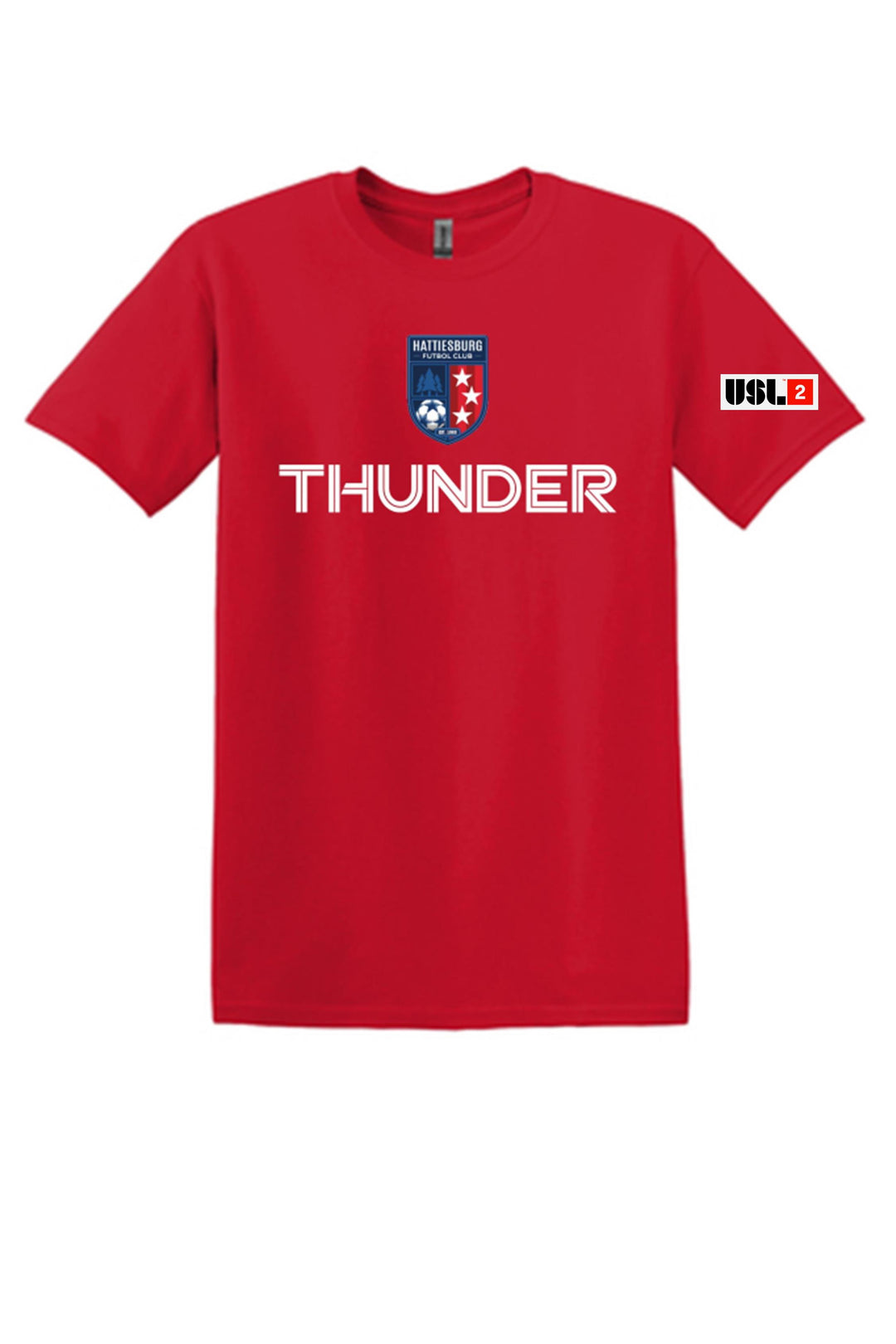 HFC Thunder Performance T-Shirt HFC USL2 Red Mens Small - Third Coast Soccer