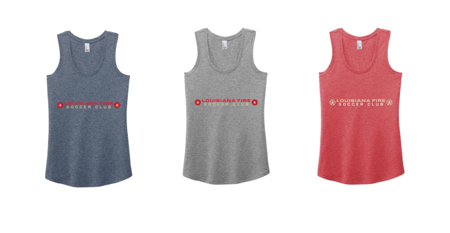 Louisiana Fire Stack Women's Racerback Tank Louisiana Fire Spiritwear - Third Coast Soccer