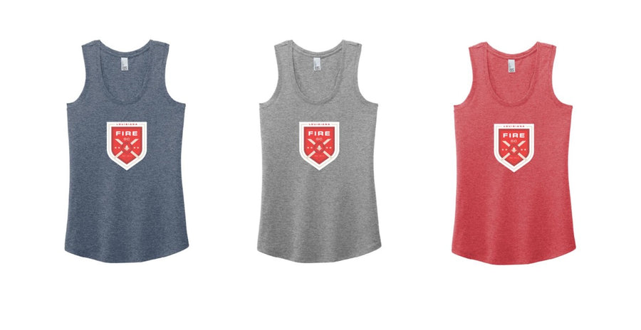Louisiana Fire Women's Shield Racerback Tank Louisiana Fire Spiritwear - Third Coast Soccer