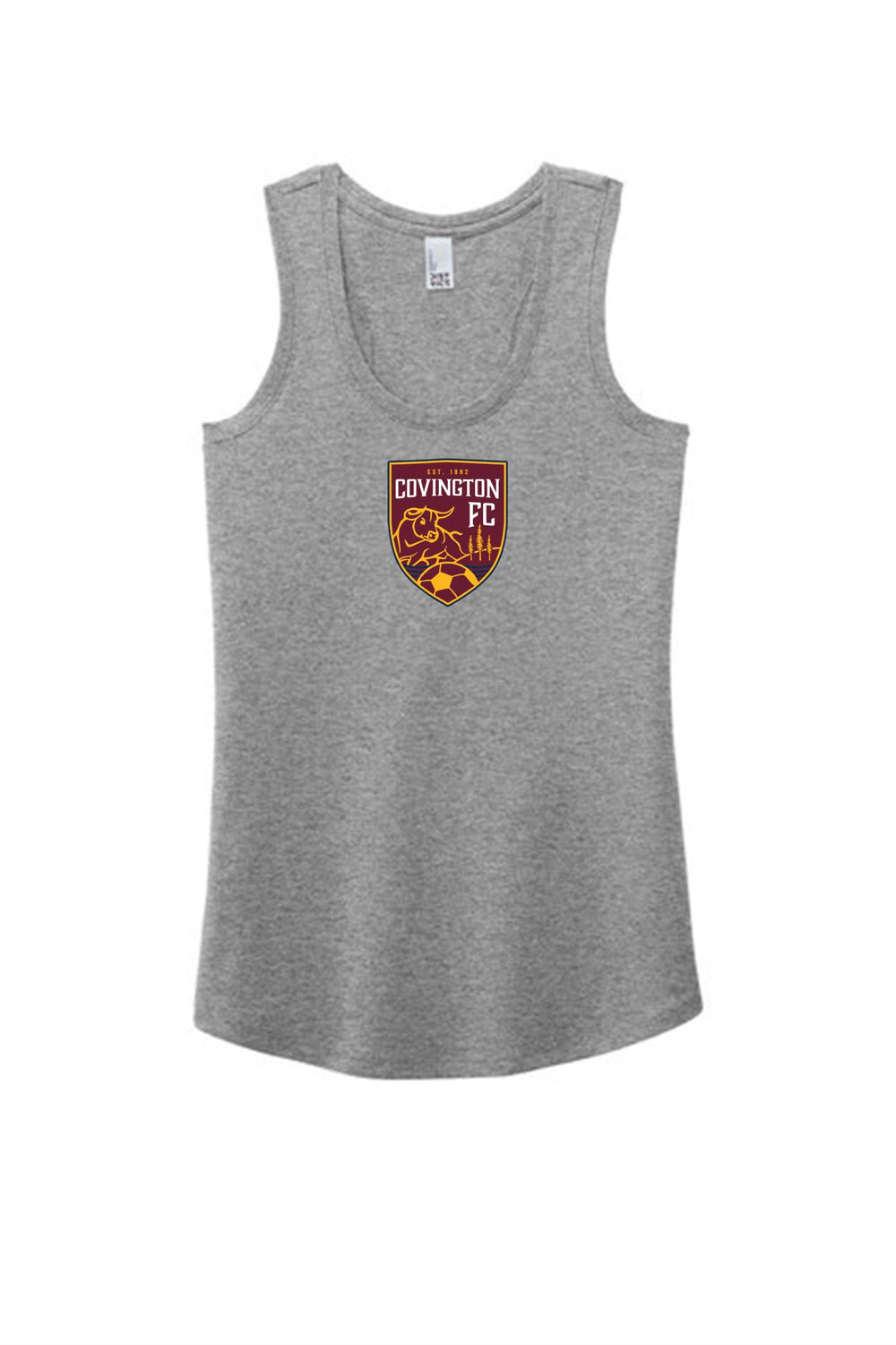 Covington FC Logo Women's Racerback Tank CYSA Spiritwear Grey Frost Womens Small - Third Coast Soccer