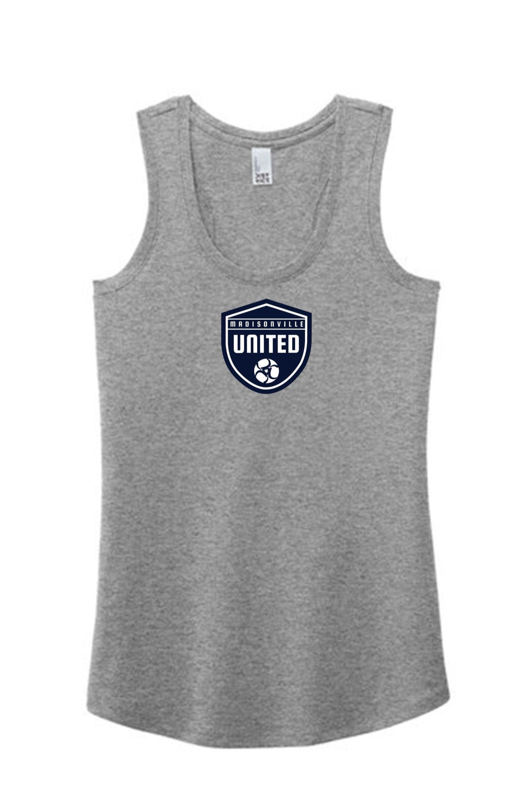 Madisonville United Women's Shield Racerback Tank Madisonville United Spiritwear Grey Frost Womens Small - Third Coast Soccer