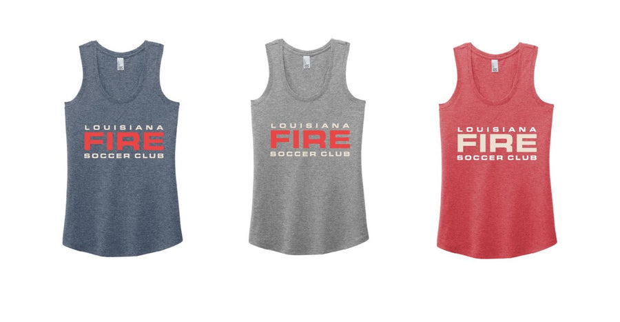 Louisiana Fire Wordmark Women's Racerback Tank Louisiana Fire Spiritwear - Third Coast Soccer