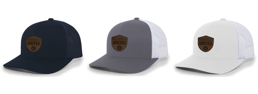Madisonville United Flexfit Premium Trucker Hat with Leather Patch Madisonville United Spiritwear - Third Coast Soccer