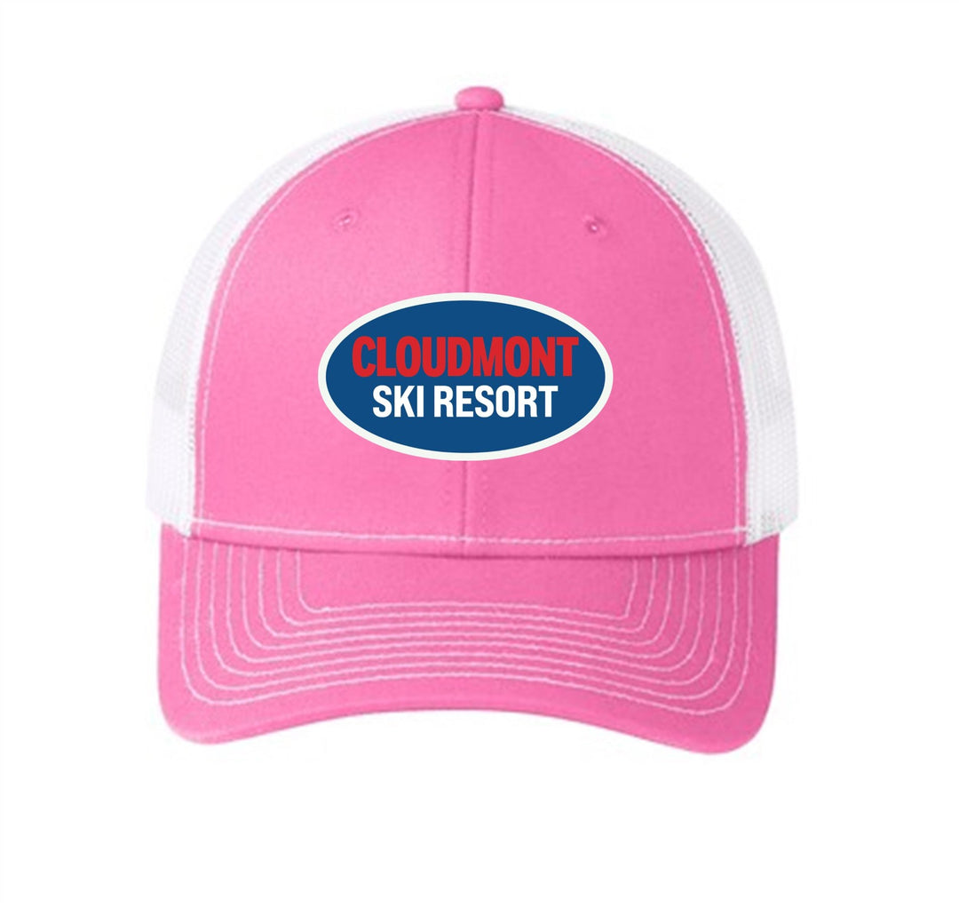 Cloudmont Ski Resort Trucker Hat CSR Oval True Pink/White - Third Coast Soccer