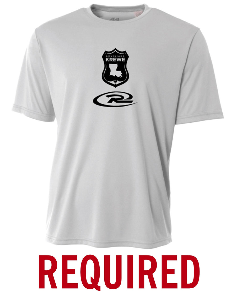 A4 LA Krewe Rush Short-Sleeve Training Shirt - Silver LA KREWE RUSH   - Third Coast Soccer