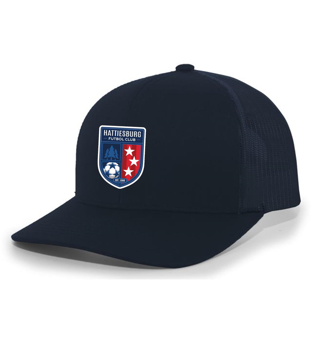 TCS HFC Premium Flex-Fit Trucker Hat HFC Spirtwear Navy/Navy Full Color Patch - Third Coast Soccer