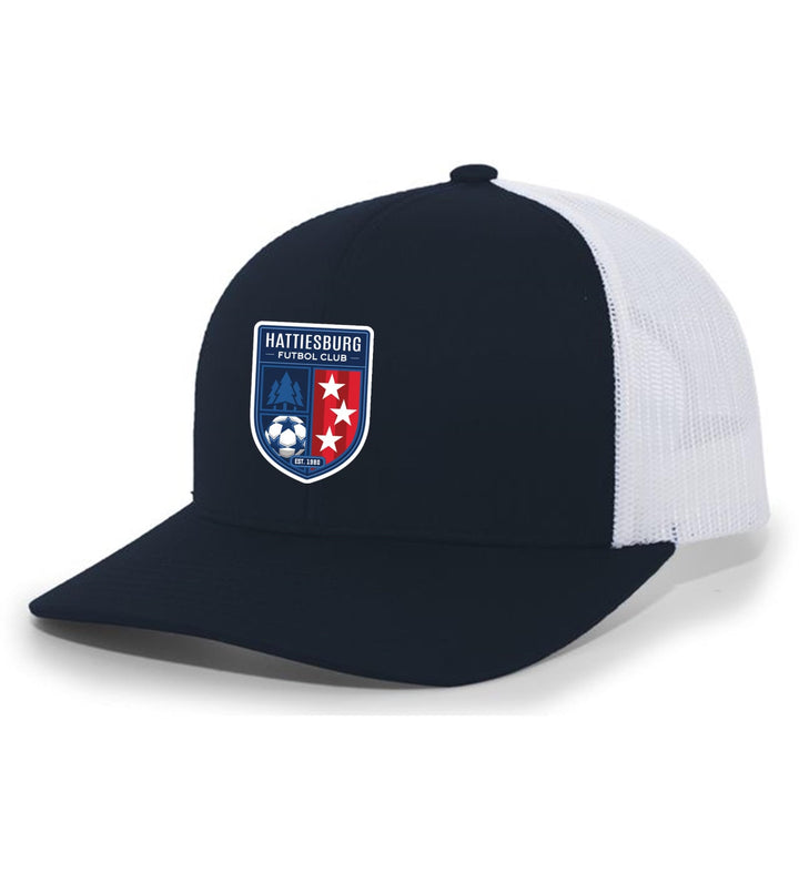TCS HFC Premium Flex-Fit Trucker Hat HFC Spirtwear Navy/White Full Color Patch - Third Coast Soccer