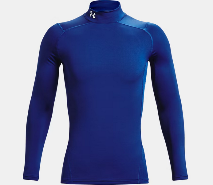 UA Men's ColdGear® Compression Mock Training Wear Royal Mens Small - Third Coast Soccer