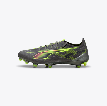 PUMA Ultra 5 Ultimate FG - Matte Aged Silver/Yellow Alert/Sun Struck Mens Footwear - Third Coast Soccer
