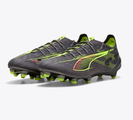 PUMA Ultra 5 Ultimate FG - Matte Aged Silver/Yellow Alert/Sun Struck Mens Footwear Silver Mens 7 - Third Coast Soccer