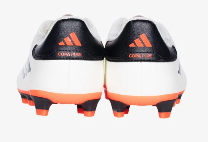 adidas Junior Copa Pure 2 Club FXG - Ivory/Black/Solar Red Youth Footwear   - Third Coast Soccer