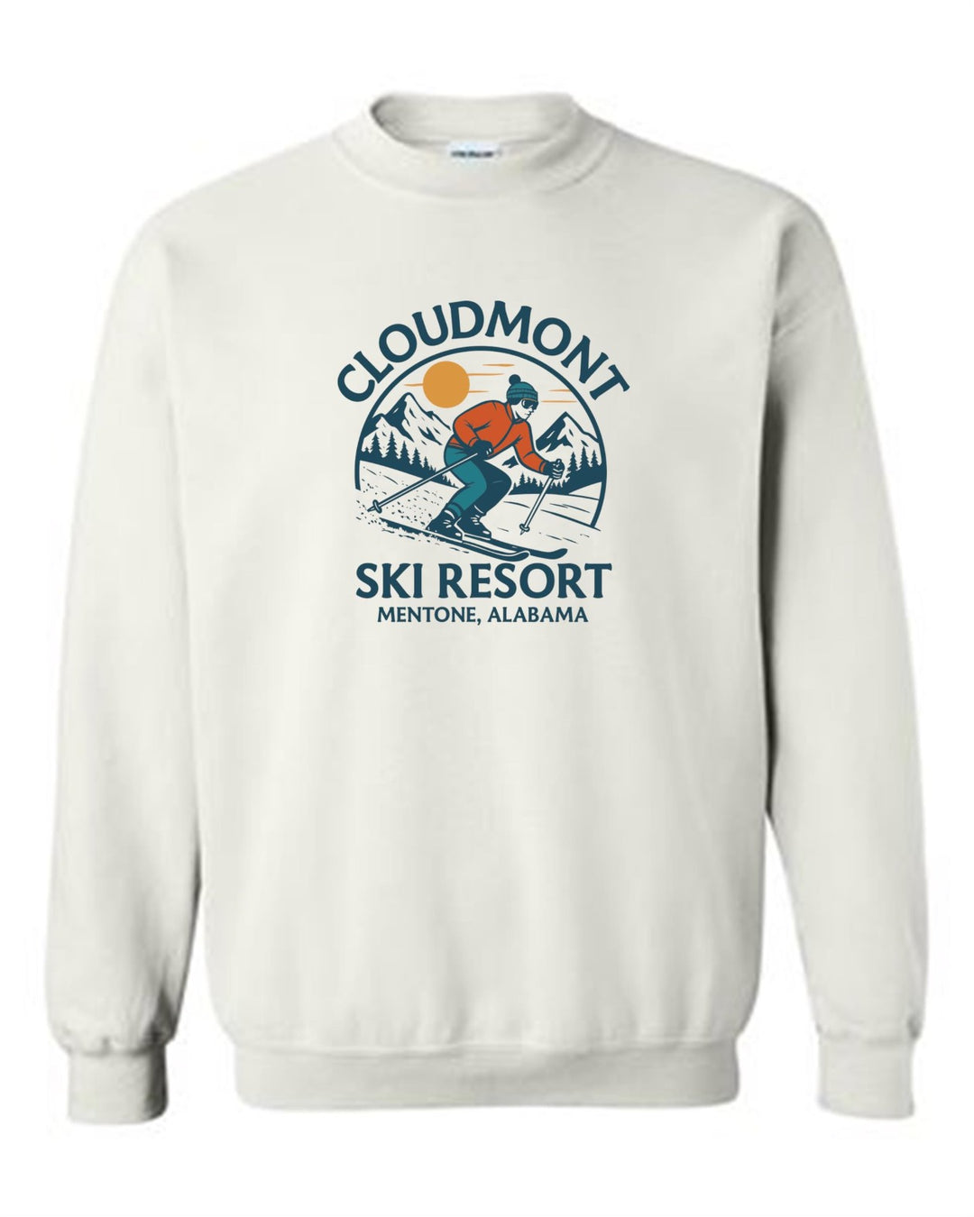 Cloudmont Ski Resort Crewneck Sweatshirt Cloudmont Ski Resort White Youth Small - Third Coast Soccer