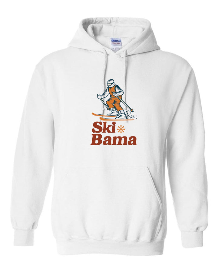 Ski Bama Hooded Sweatshirt Ski Bama Skier White Youth Small - Third Coast Soccer