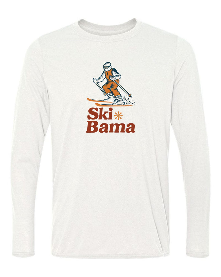 Ski Bama Long Sleeve T-Shirt Ski Bama Skier White Youth Small - Third Coast Soccer