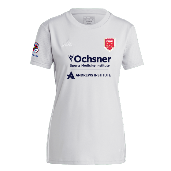 adidas Louisiana Fire Women's Tabela 23 Jersey - Light Grey/White Louisiana Fire 2024-2026 - Third Coast Soccer