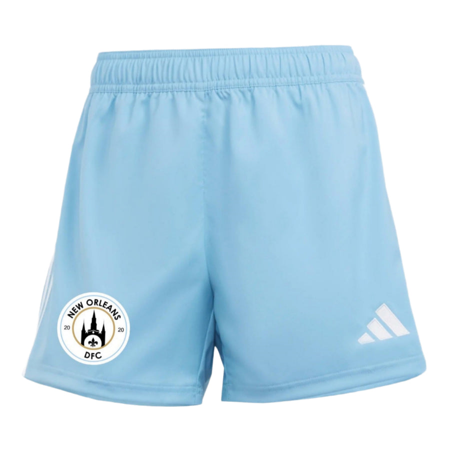adidas New Orleans DFC Women's Tastigo 25 Short - Light Blue NODFC 25-27 - Third Coast Soccer