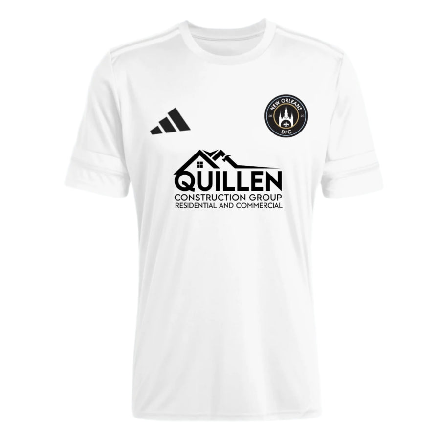 adidas New Orleans DFC Youth Squadra 25 Jersey - White NODFC 25-27 - Third Coast Soccer