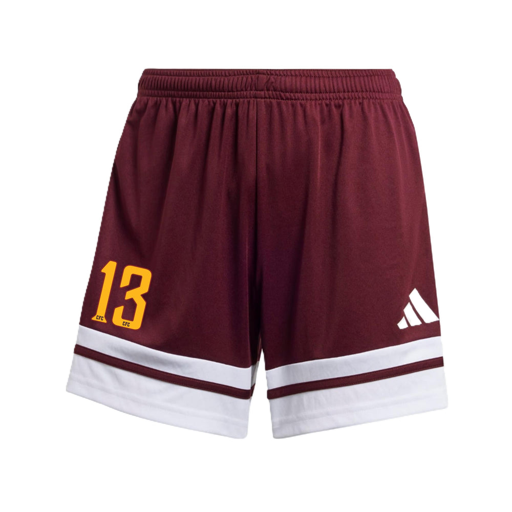 adidas Covington FC Women's Squadra 25 Short - Maroon CFC 26-28 - Third Coast Soccer