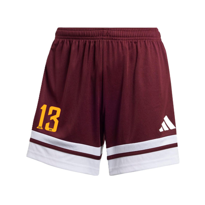 adidas Covington FC Women's Squadra 25 Short - Maroon CFC 26-28 - Third Coast Soccer