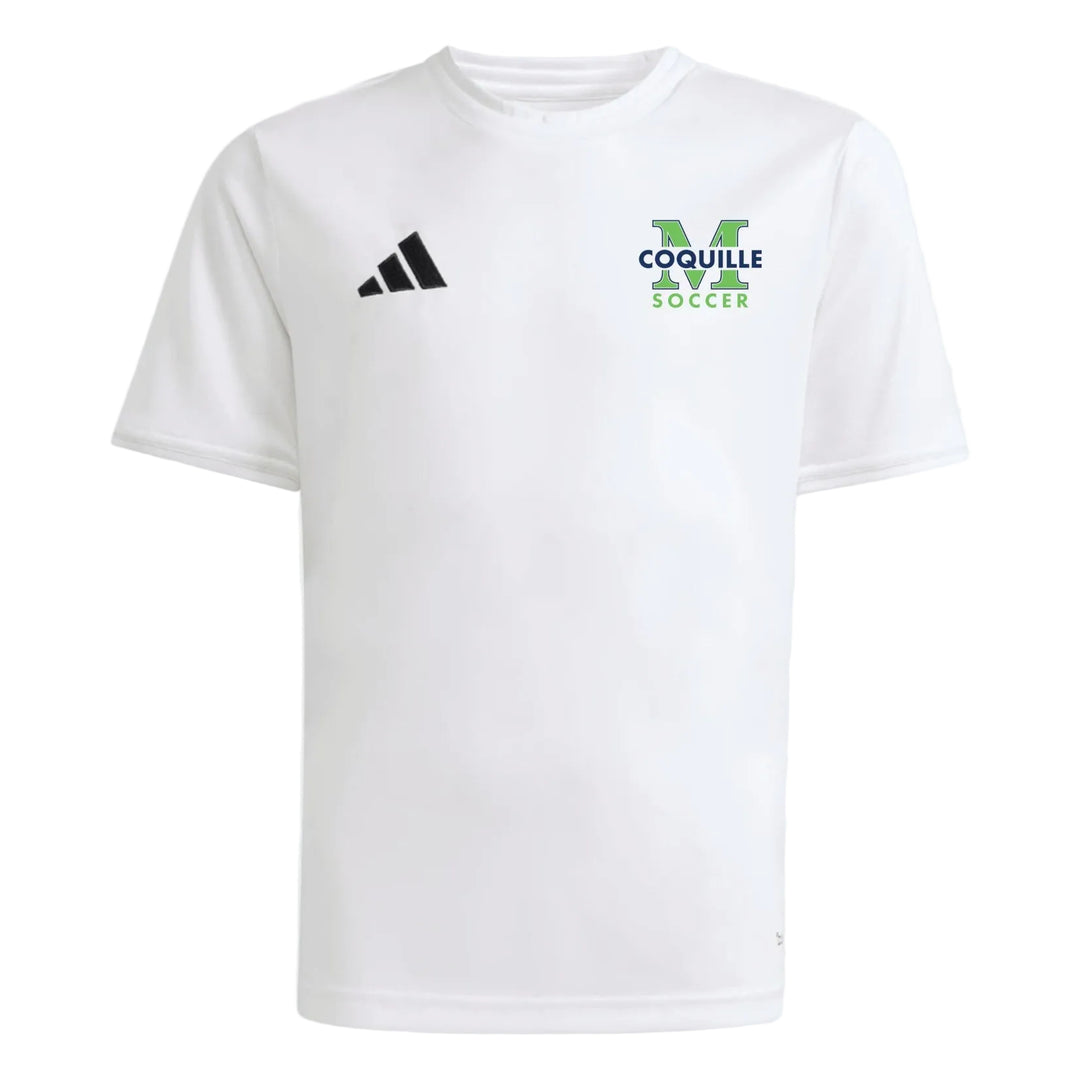 adidas Coquille Recreational Youth Entrada 26 Jersey - White Coquille Soccer - Third Coast Soccer