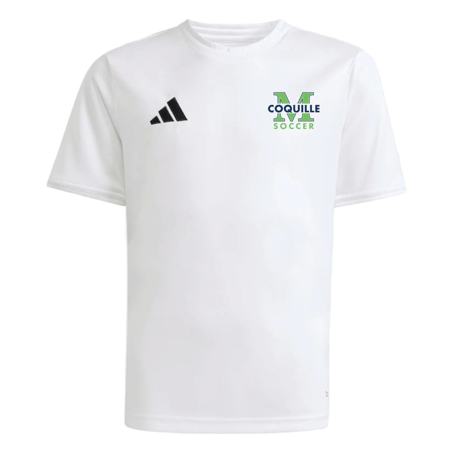 adidas Coquille Recreational Youth Entrada 26 Jersey - White Coquille Soccer - Third Coast Soccer