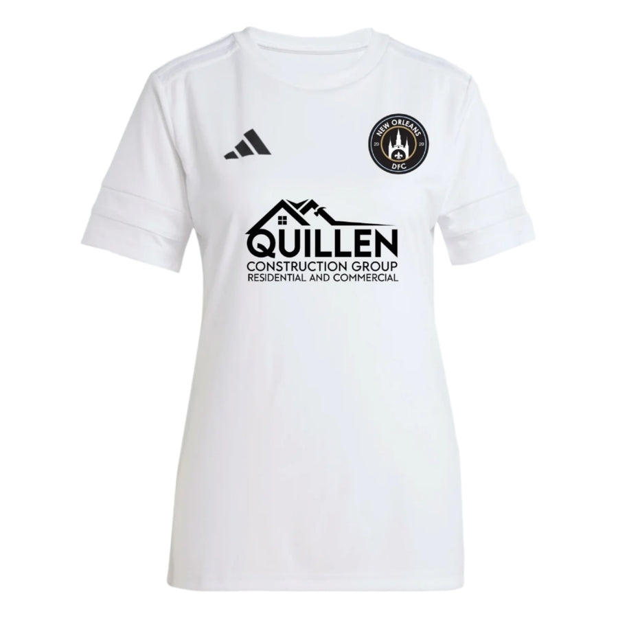 adidas New Orleans DFC Women's Squadra 25 Jersey - White NODFC 25-27 - Third Coast Soccer