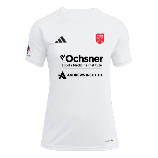 adidas Louisiana Fire Women's Tiro 26 League Jersey - White Louisiana Fire 2026-2028 - Third Coast Soccer