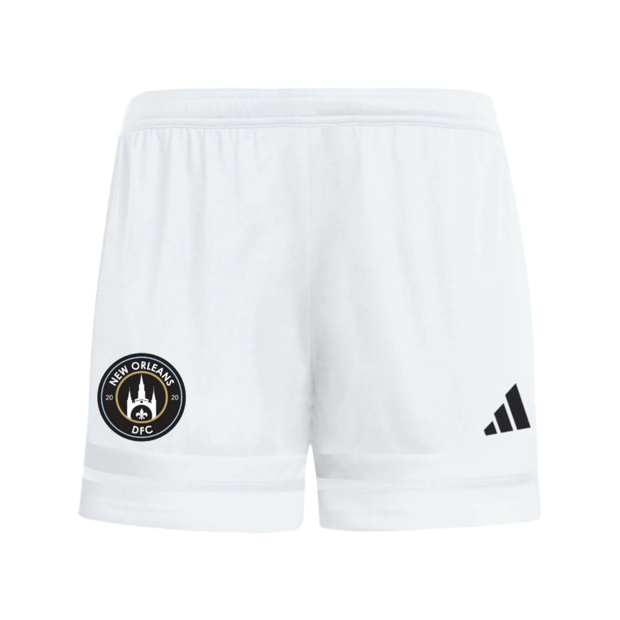 adidas New Orleans DFC Women's Squadra 25 Short - White NODFC 25-27 - Third Coast Soccer