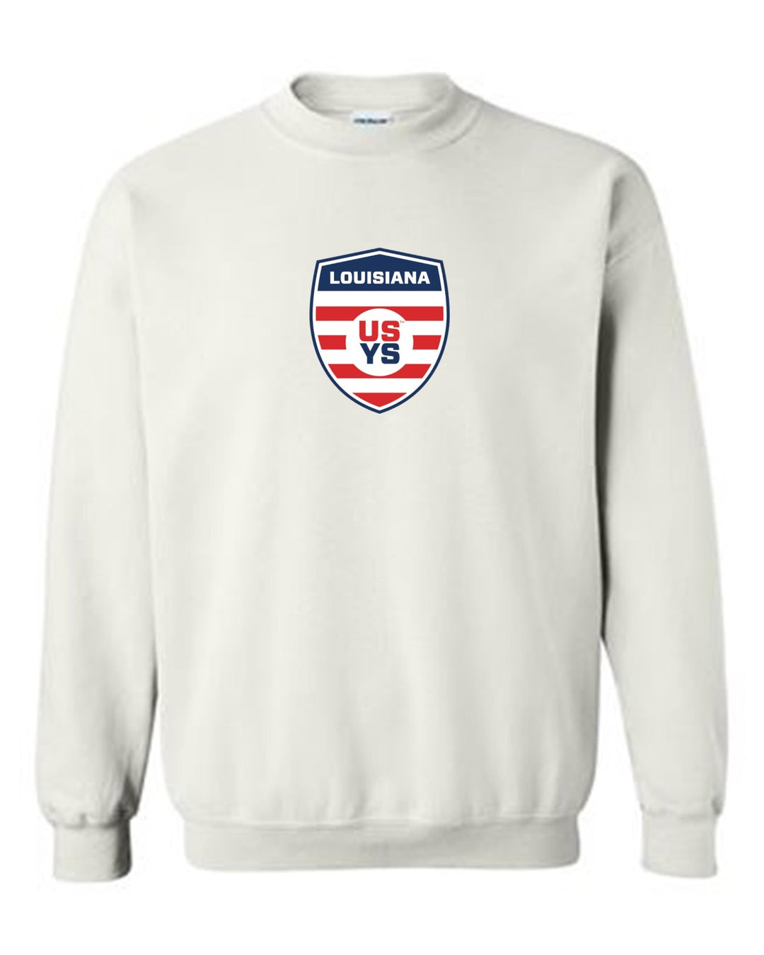 Louisiana Select USYS Crewneck Sweatshirt LA ODP Spiritwear White Youth Small - Third Coast Soccer