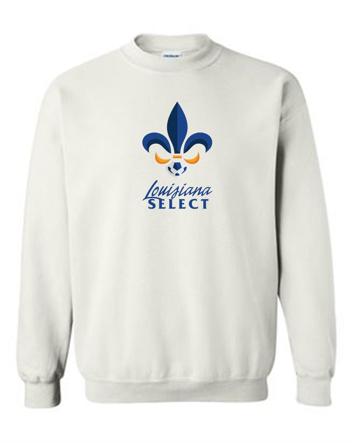 Louisiana Select Crew Neck Sweatshirt LA ODP Spiritwear White Youth Small - Third Coast Soccer