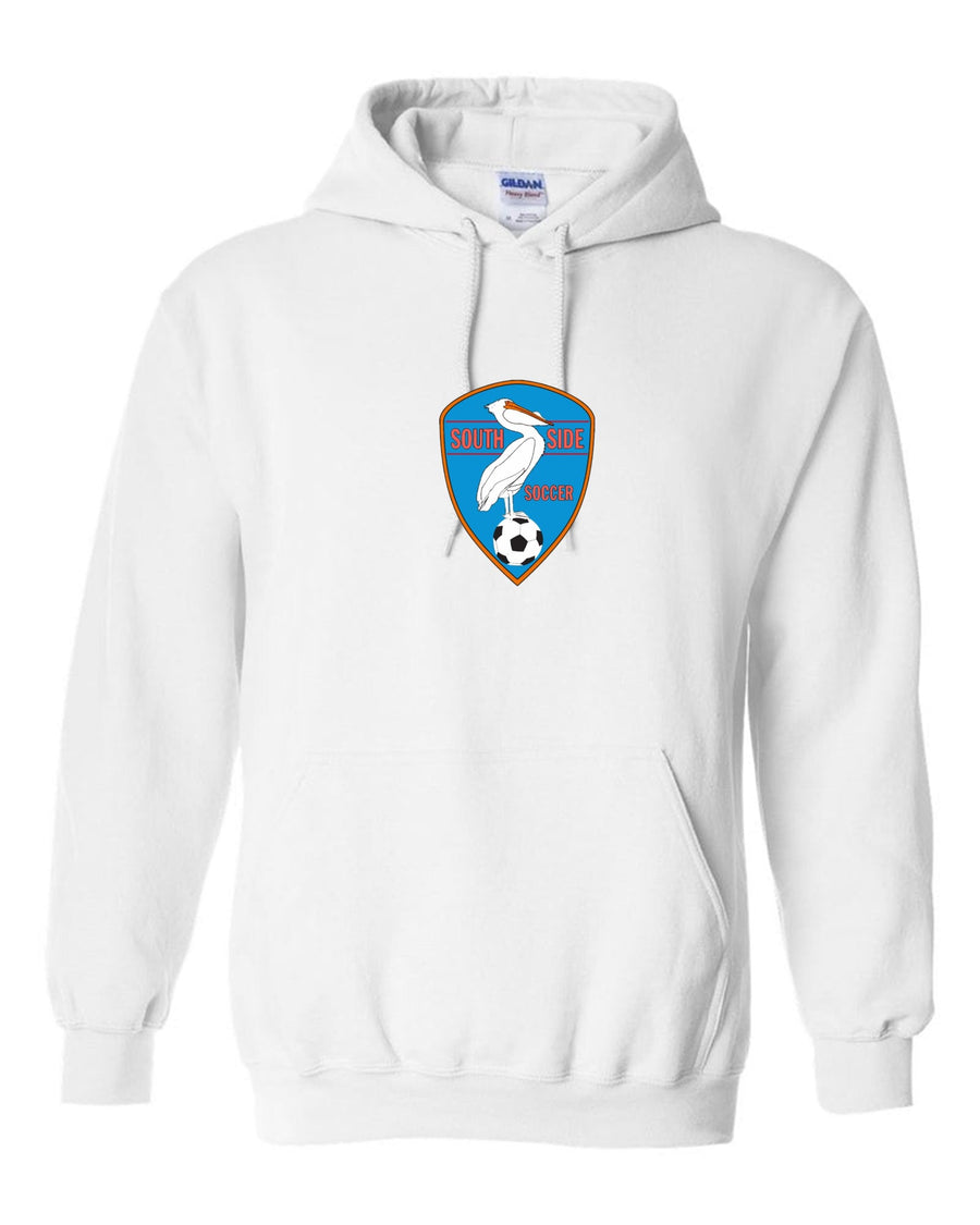 Southside Soccer Hooded Sweatshirt SYS Spiritwear White Mens Small - Third Coast Soccer