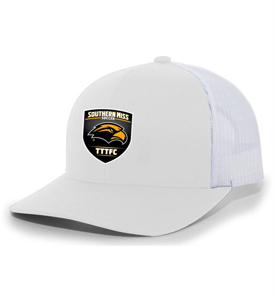 Southern Miss Flexfit Premium Trucker Hat Southern Miss White/White - Third Coast Soccer